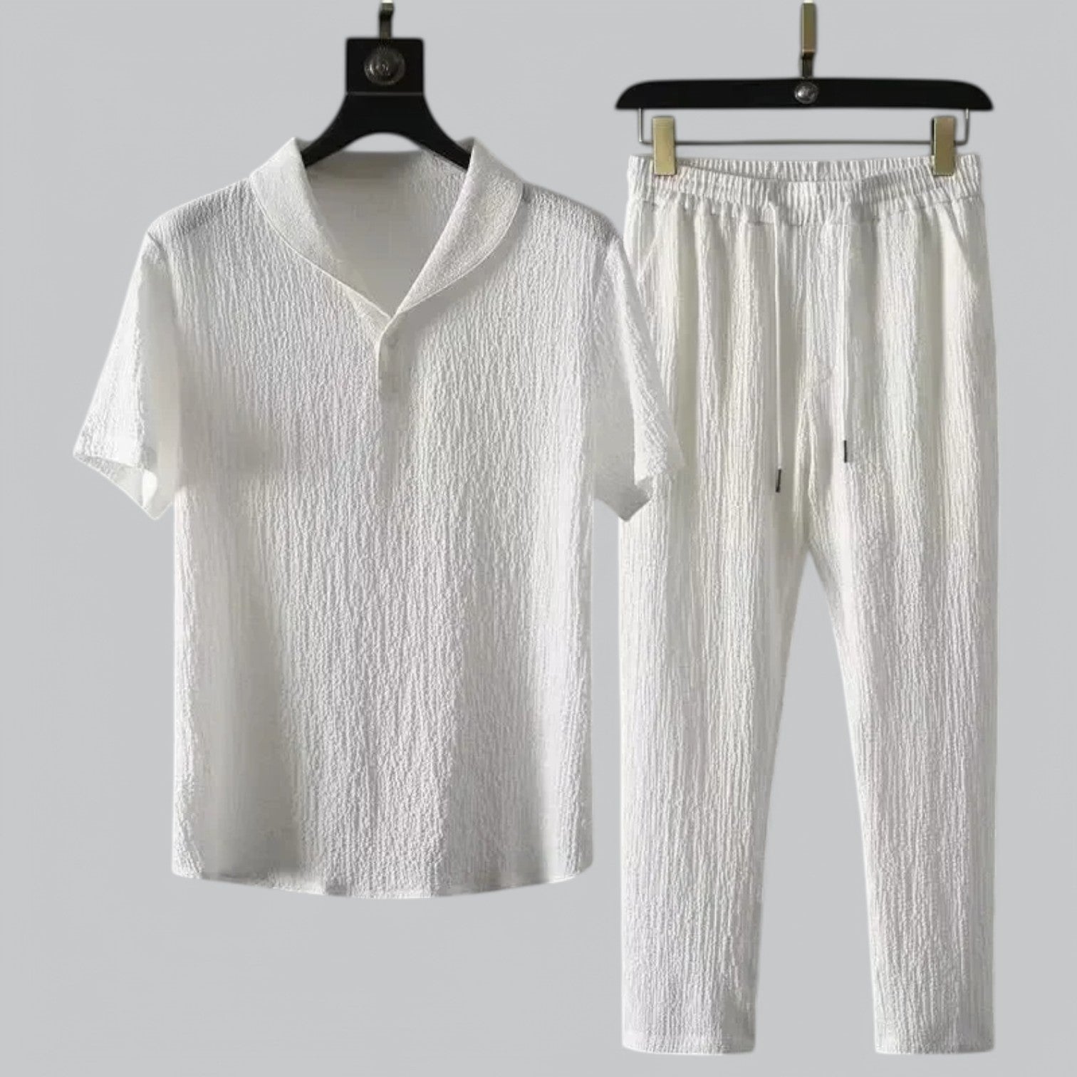 Coledro | Men's Pure Linen Pants And Shirt Combi Set 2 Piece Set