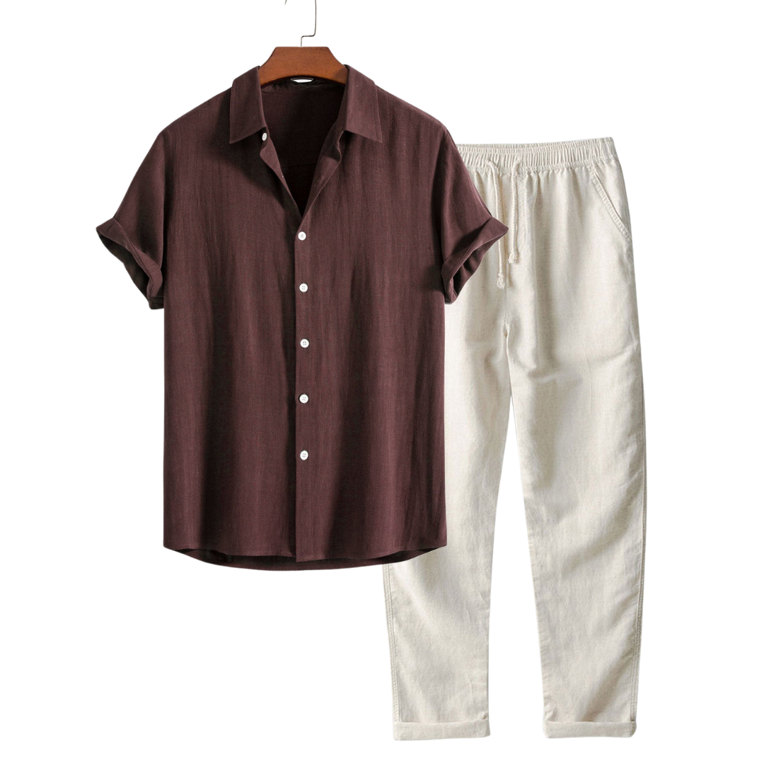 Vincent| Men's Shirt and Pants Set| Two-Piece