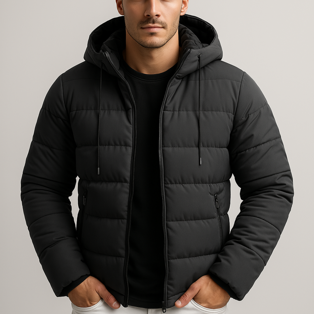 Lionel| Men's Quilted Puffer Jacket| With Hood