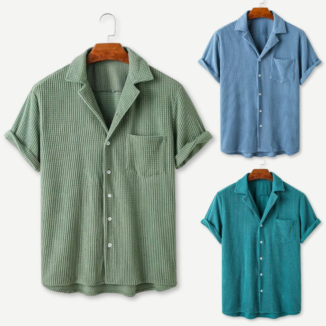 Keaton| Men's Ribbed Shirt| Short Sleeve