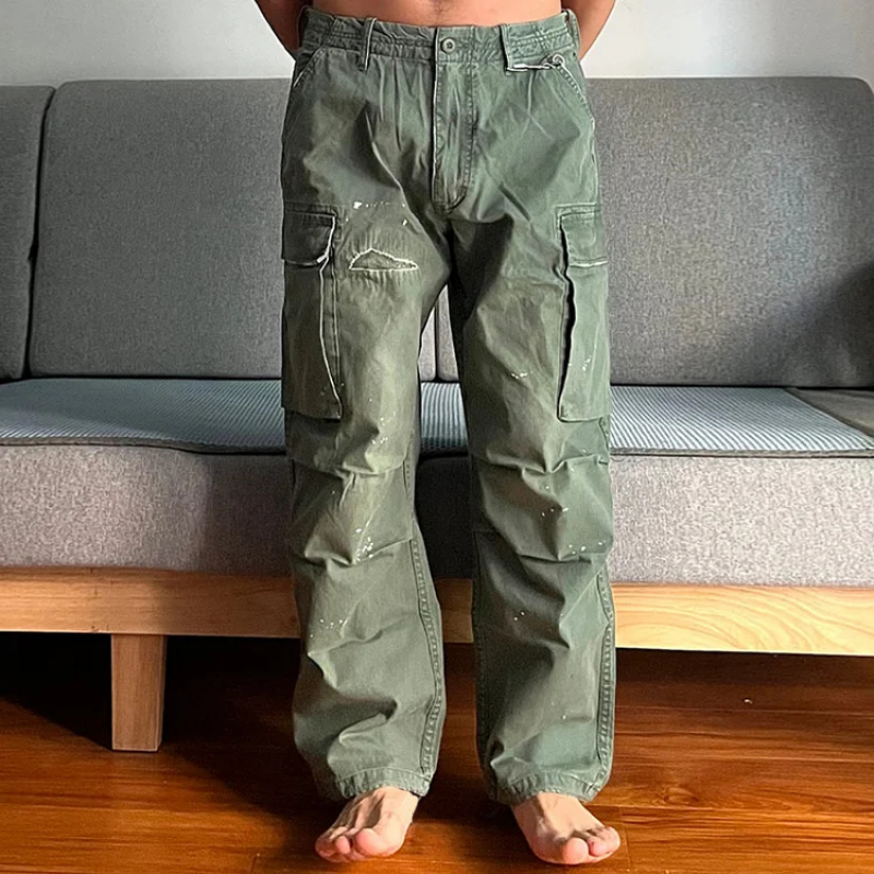 Men's Loose Large Pocket Wear-resistant Cargo Paratrooper Pants