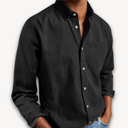 Coledro | Men's Cotton Button-Up Shirt - Casual Long Sleeve