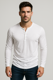 Coledro | Men's Henley T-Shirt Long Sleeve