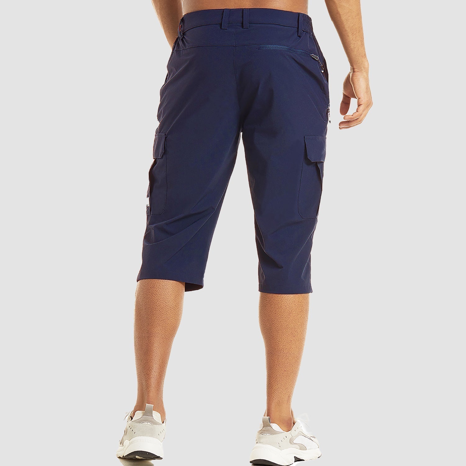 Quick-Dry Cargo Shorts with Side Flip Pockets for Men