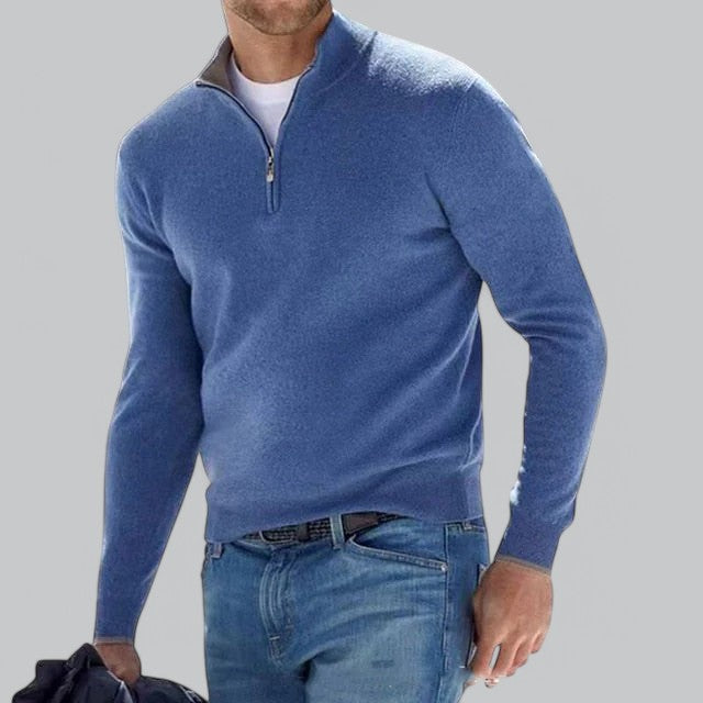 Vivanti | Men's Cashmere Half Zip Sweater