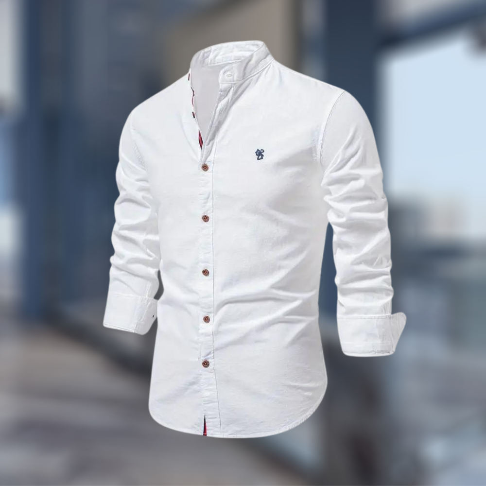 Trendy long-sleeved polo shirt for men