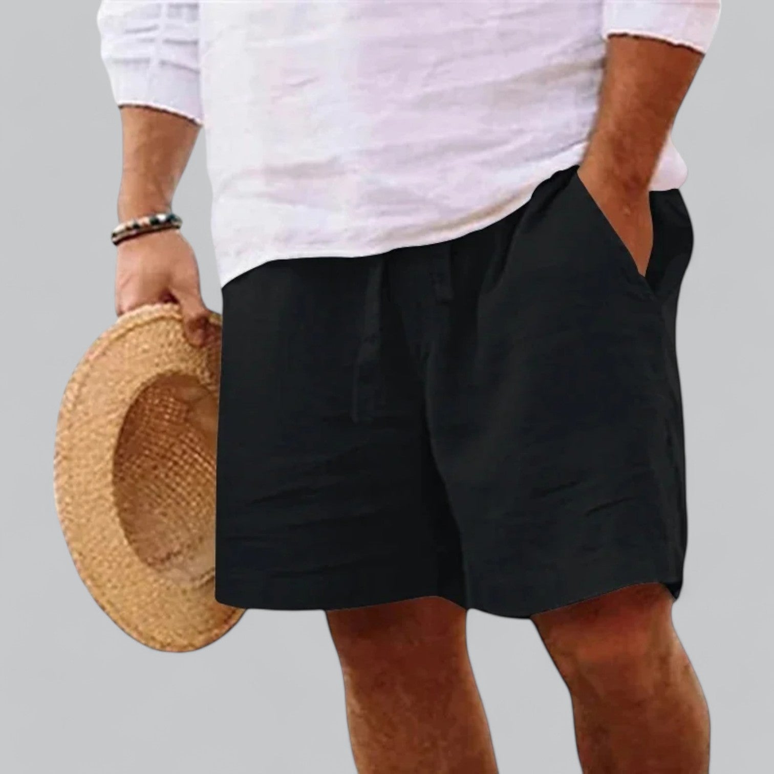 Vivanti | Men's Premium Pure Linen Comfortable Tailored Shorts