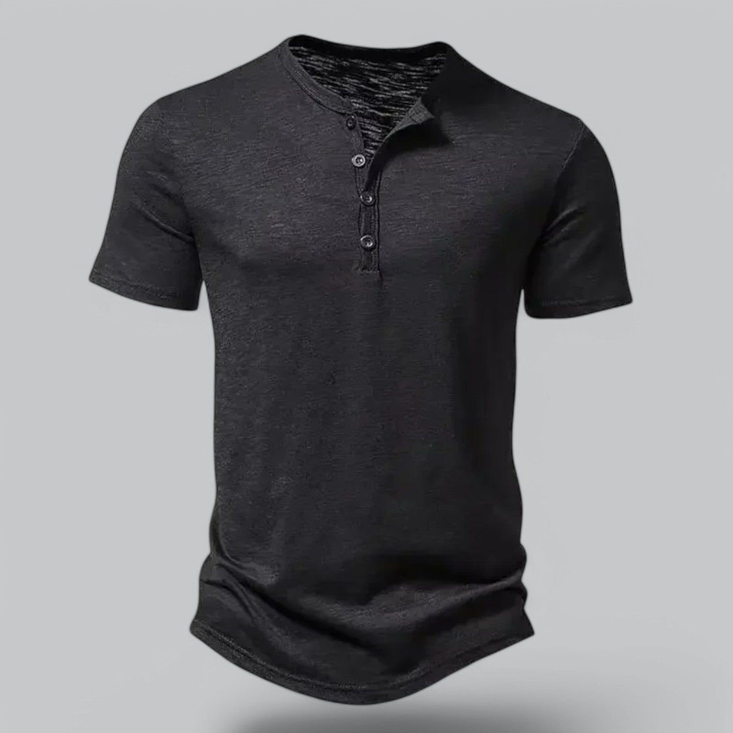 Coledro | Men's Henley Collar T-Shirt Short Sleeve Shirt