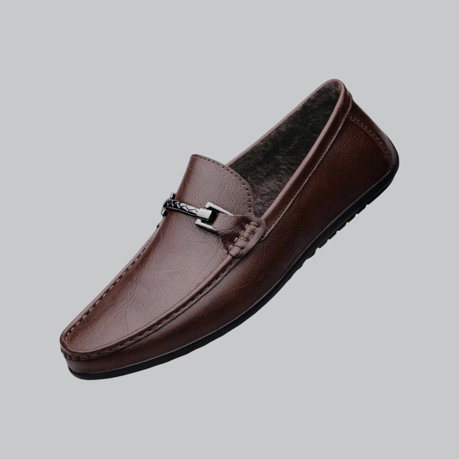 Coledro | Men's Classic Leather Loafer Business Shoes With Buckle