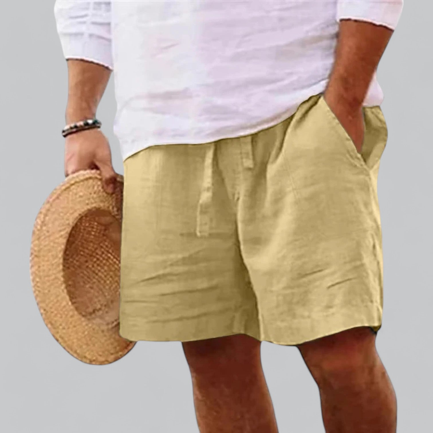 Vivanti | Men's Premium Pure Linen Comfortable Tailored Shorts