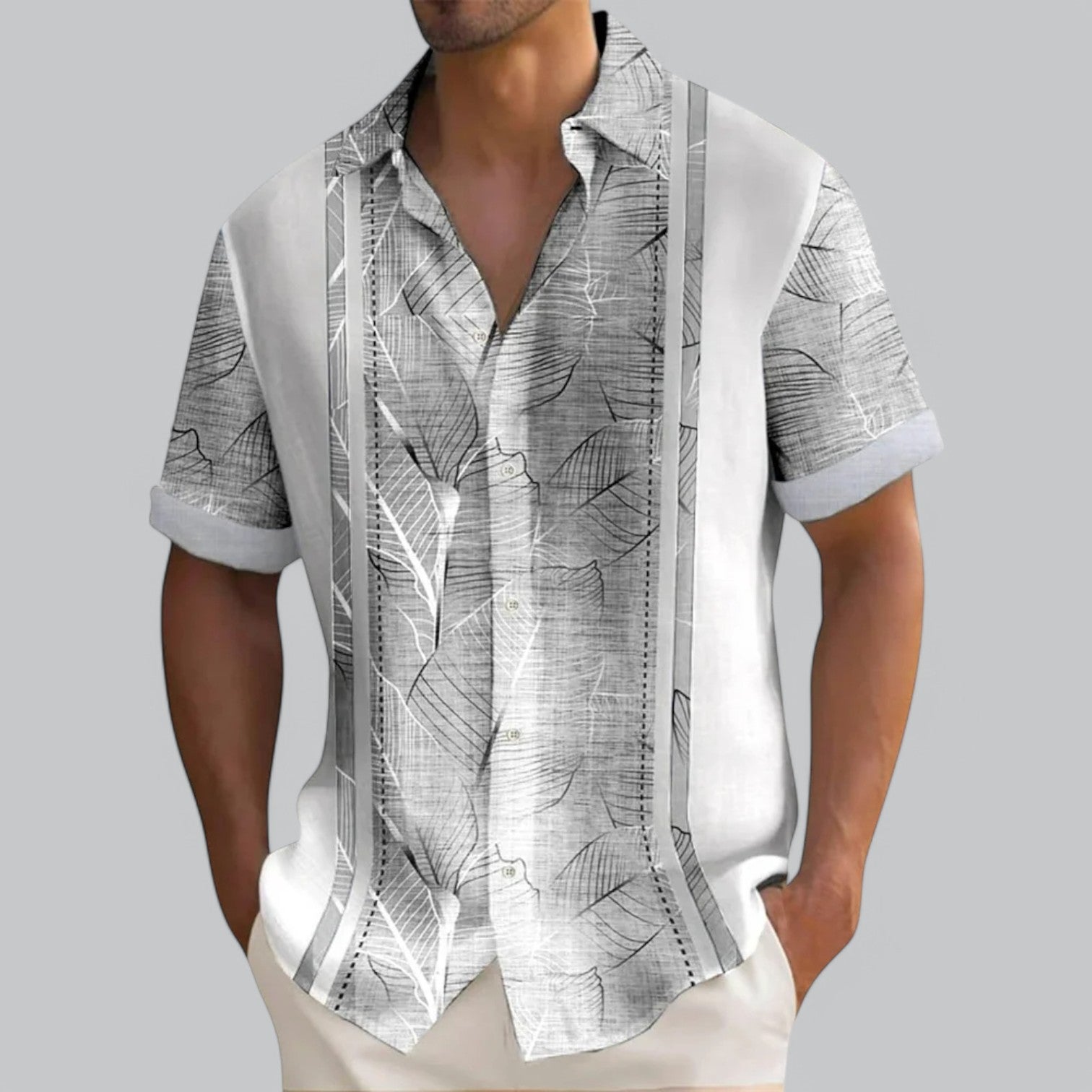 Vivanti | Men's Premium Pure Linen Old Money Short Sleeve Shirt