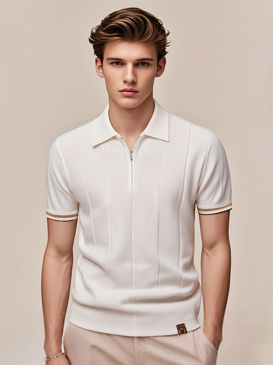 Half Zip Knit Golf Shirt