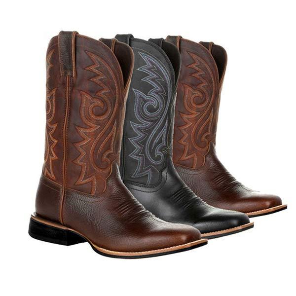 MEN'S VINTAGE EMBROIDERED TALL BOOTS