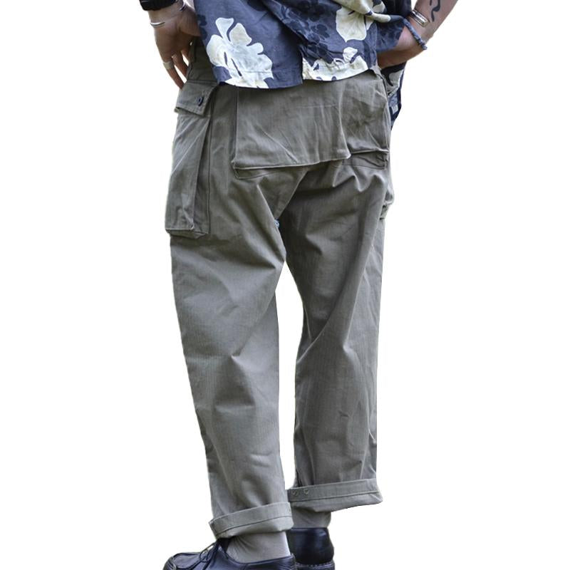 Men's Vintage Multi-pocket Straight-Leg Loose Cargo Trousers