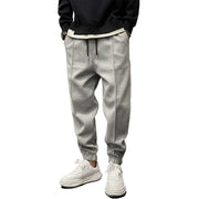 Men's Solid Plush Loose Elastic Waist Casual Sports Pants