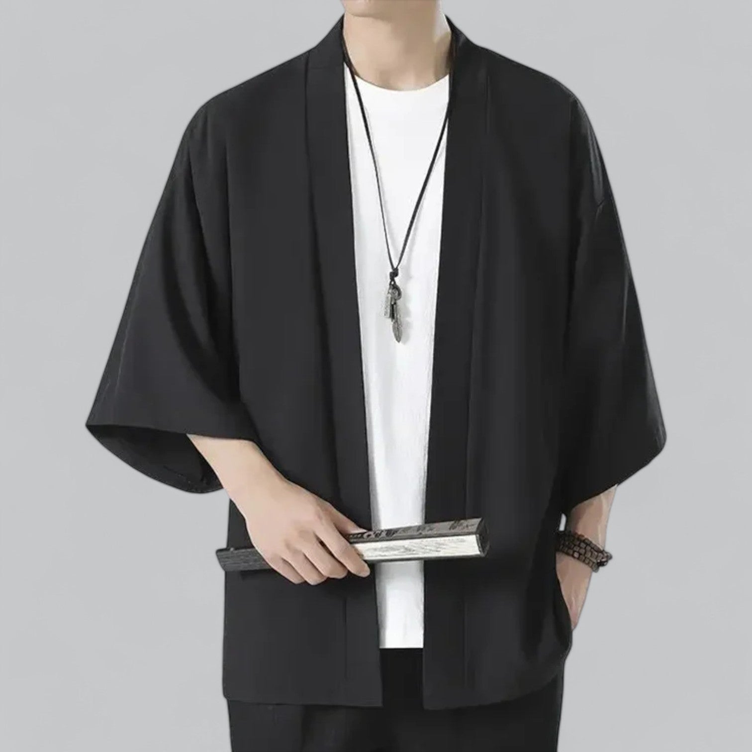 Coledro | Men's Open Stitch Kimono Cardigan
