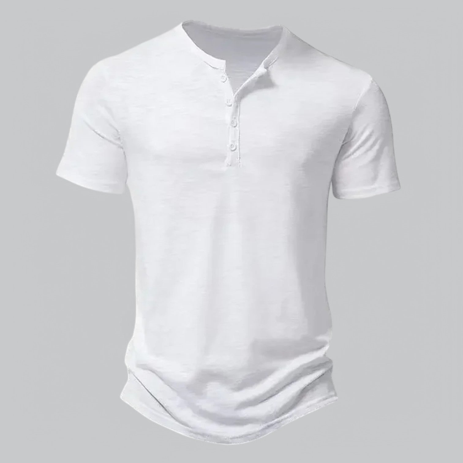 Coledro | Men's Henley Collar T-Shirt Short Sleeve Shirt